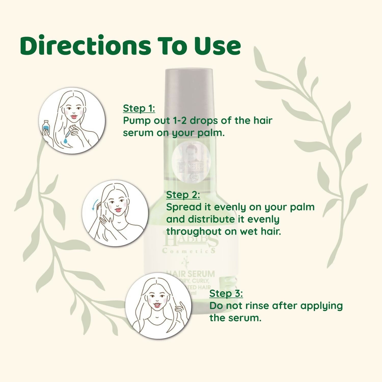 Habibs Professionnel Hair Serum For Smooth Anti-Frizz Hair