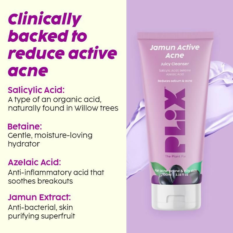 PLIX The Plant Fix Jamun Face Wash & Acne Marks Serum Combo
