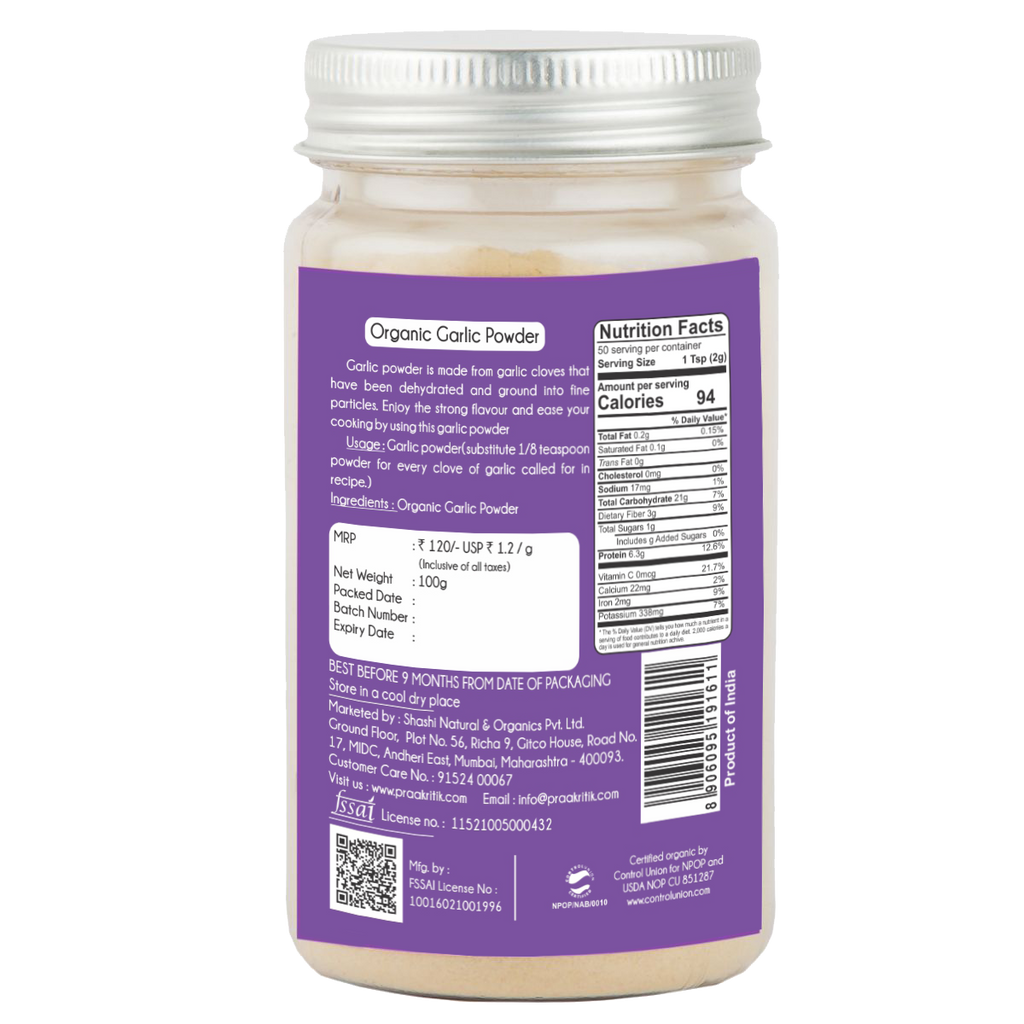 Praakritik Organic Garlic Powder