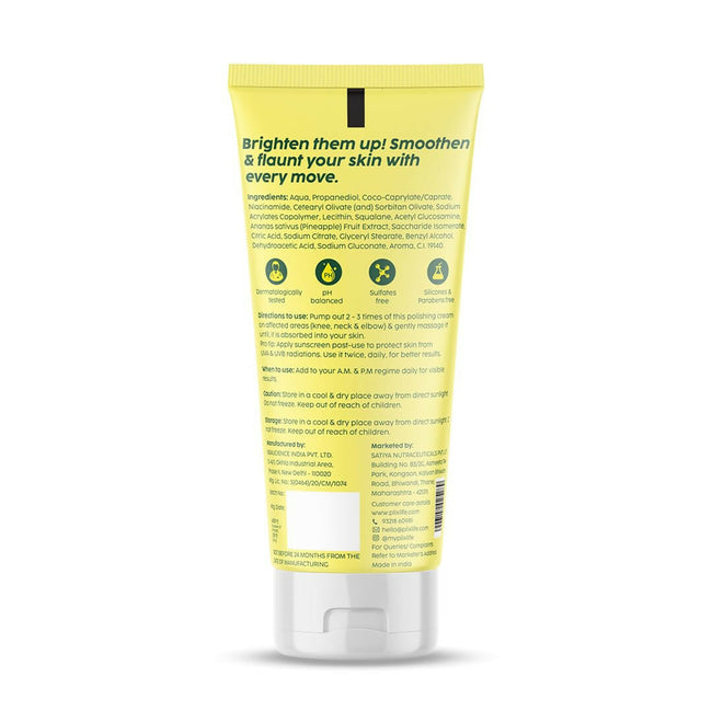 PLIX The Plant Fix Pineapple 5% Niacinamide Bright Polishing Cream For Neck, Knees & Elbows Main Image