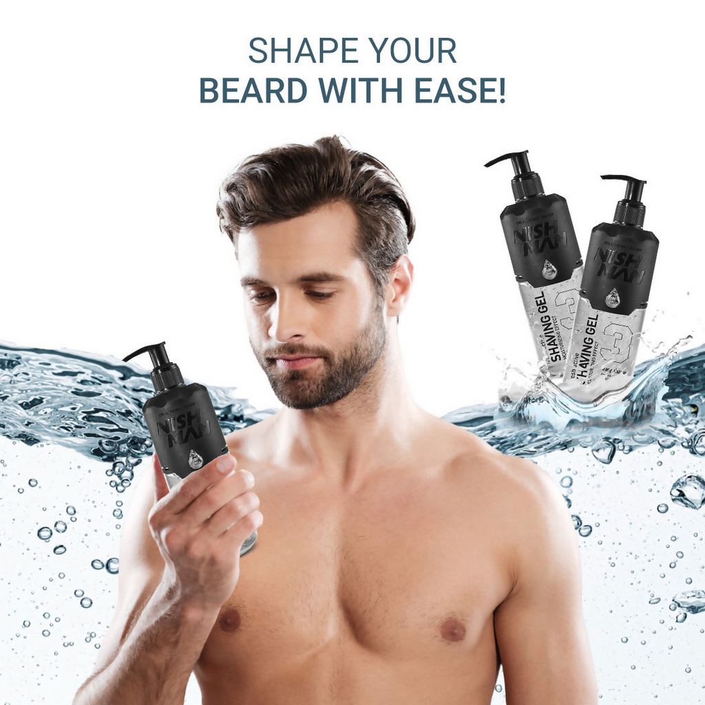 NishMan Fresh Active Easy Shave Shaving Gel Moisturizing Effect