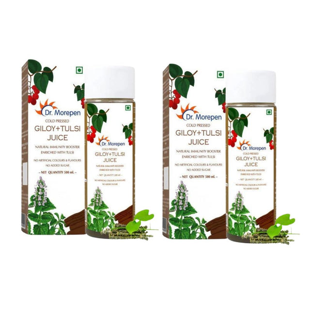 Dr. Morepen Cold Pressed Giloy + Tulsi Juice Main Image