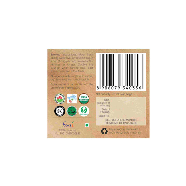 Organic Wellness Tulsi Green Tea + Saffron Tea Bags Main Image