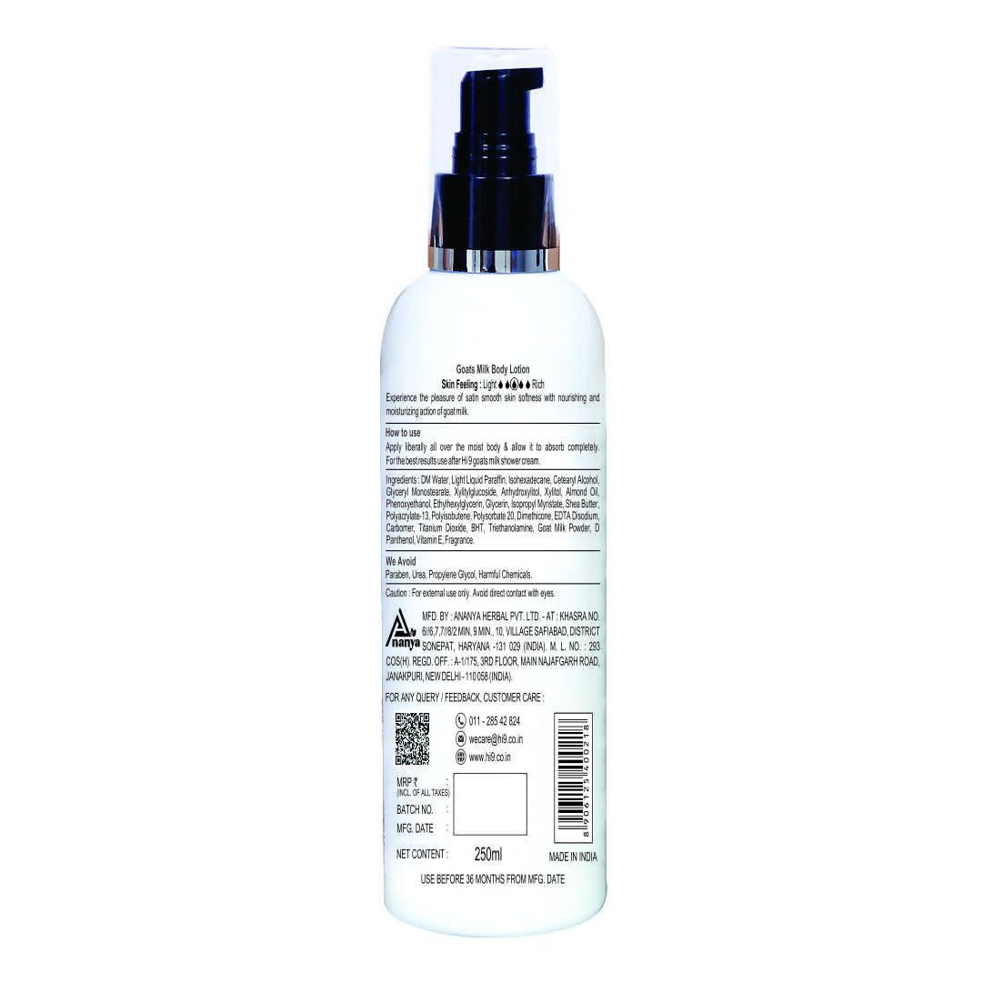 Hi9 Goats Milk Body Lotion