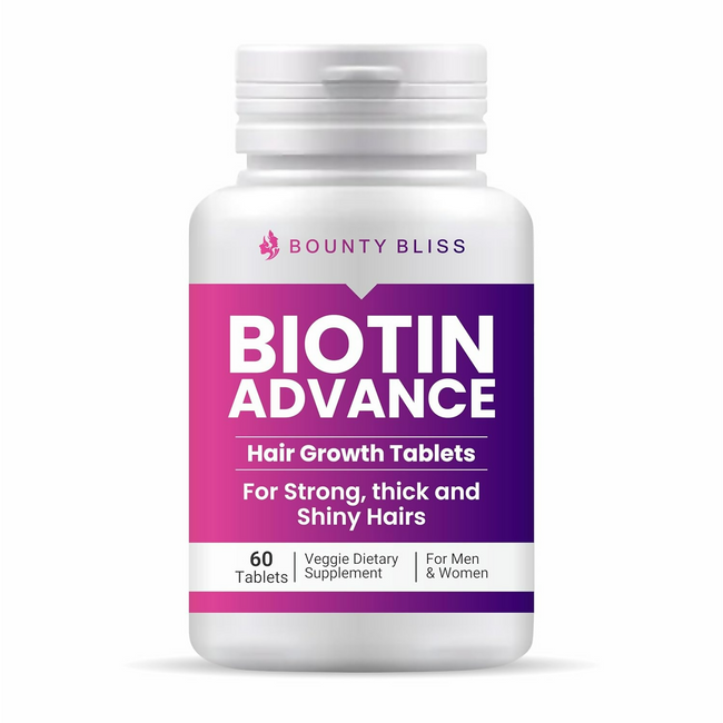 Bounty Bliss Biotin Advance Hair Growth Tablets Beauty & Hair Growth Gummies Hover Image