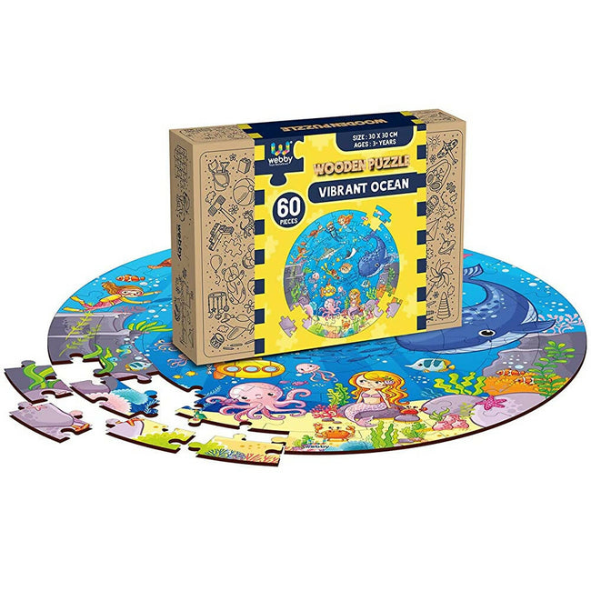Webby Wooden Ocean Jigsaw Puzzle - 60 Pcs Main Image