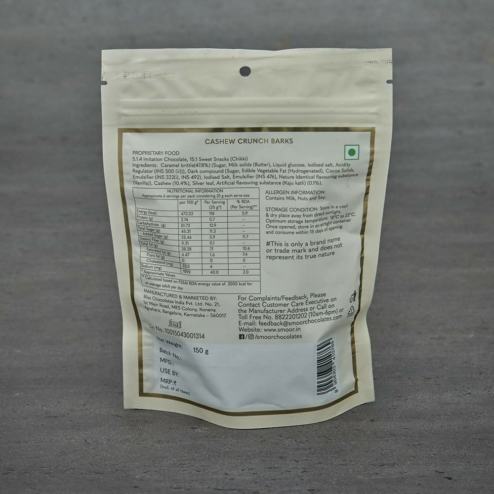 Smoor Cashew Crunch Barks