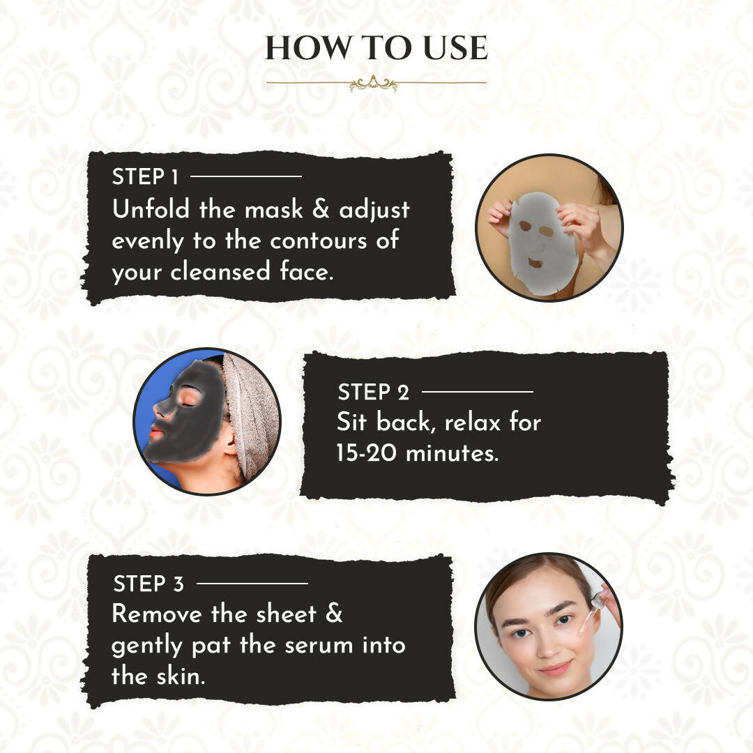 Khadi Essentials Charcoal Serum Sheet Mask