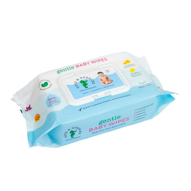 Tots & Bubbles 99% Water Baby Wet Wipes with Lid Hover Image