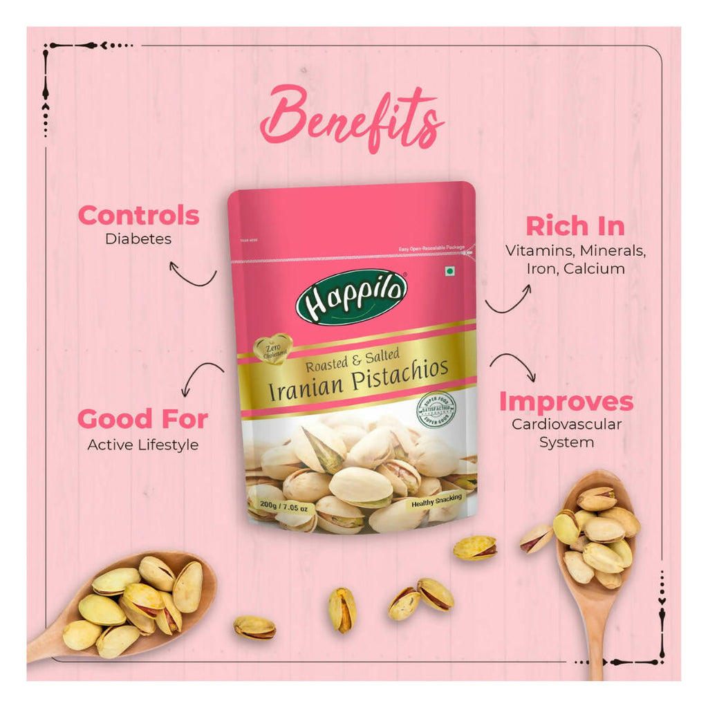 Happilo Premium Roasted & Salted Iranian Pistachios