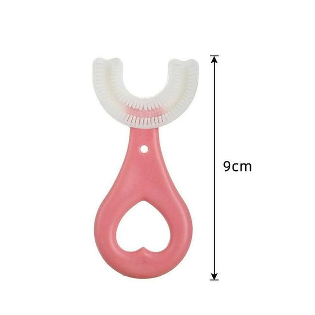 LandVK's Toothbrush for Kids with U Shaped Silicone Brush Main Image
