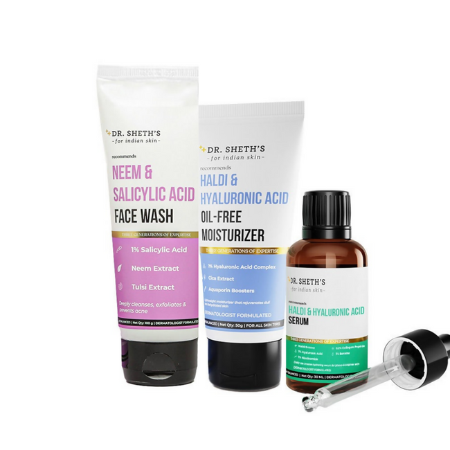 Dr. Sheth's CSM (Cleanser, Serum, Moisturizer) Glow Combo Hover Image