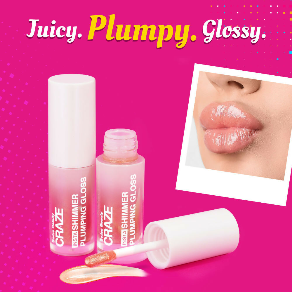 Swiss Beauty Craze Insta Shimmer Plumping Gloss - 1. Main Character