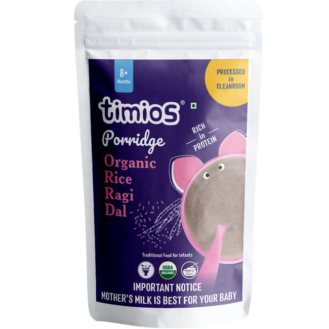 Timios Organic Rice Ragi Dal Porridge Hover Image