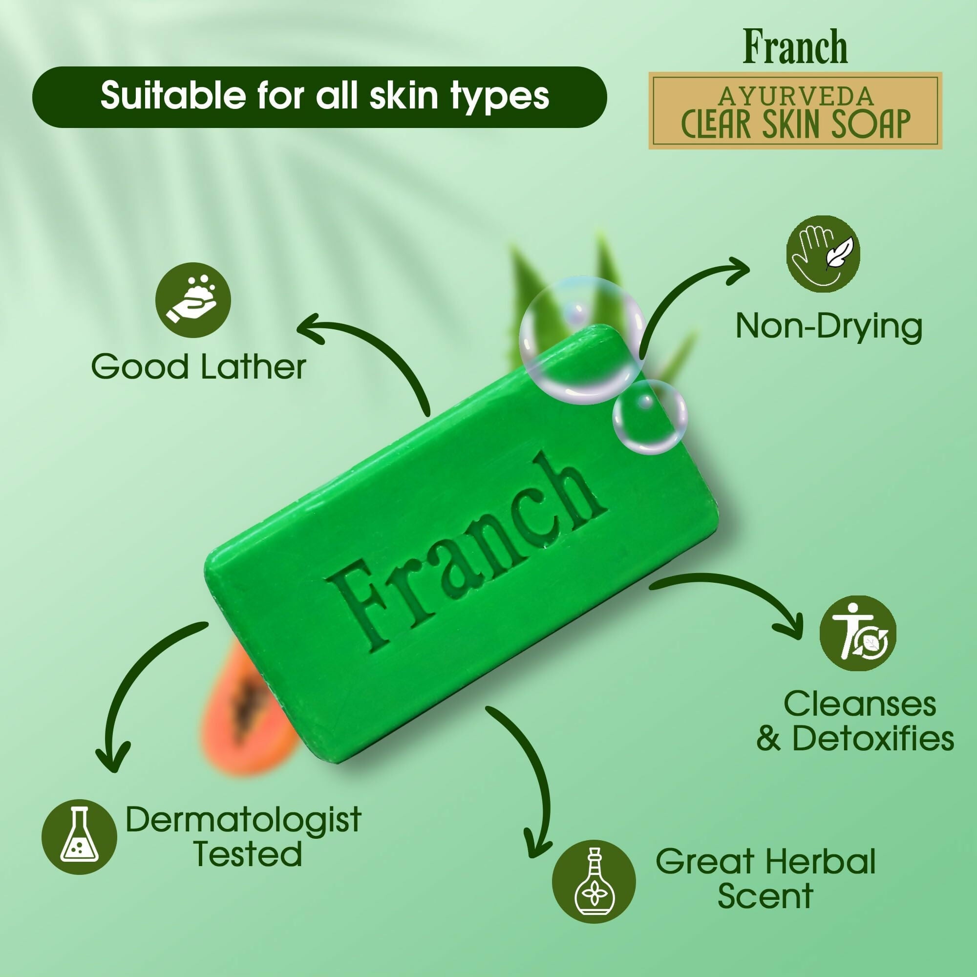Franch Ayurveda Clear Skin Soap