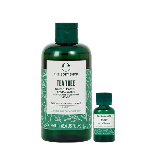 The Body Shop Tea Tree Facial Wash & Face Oil Combo Hover Image