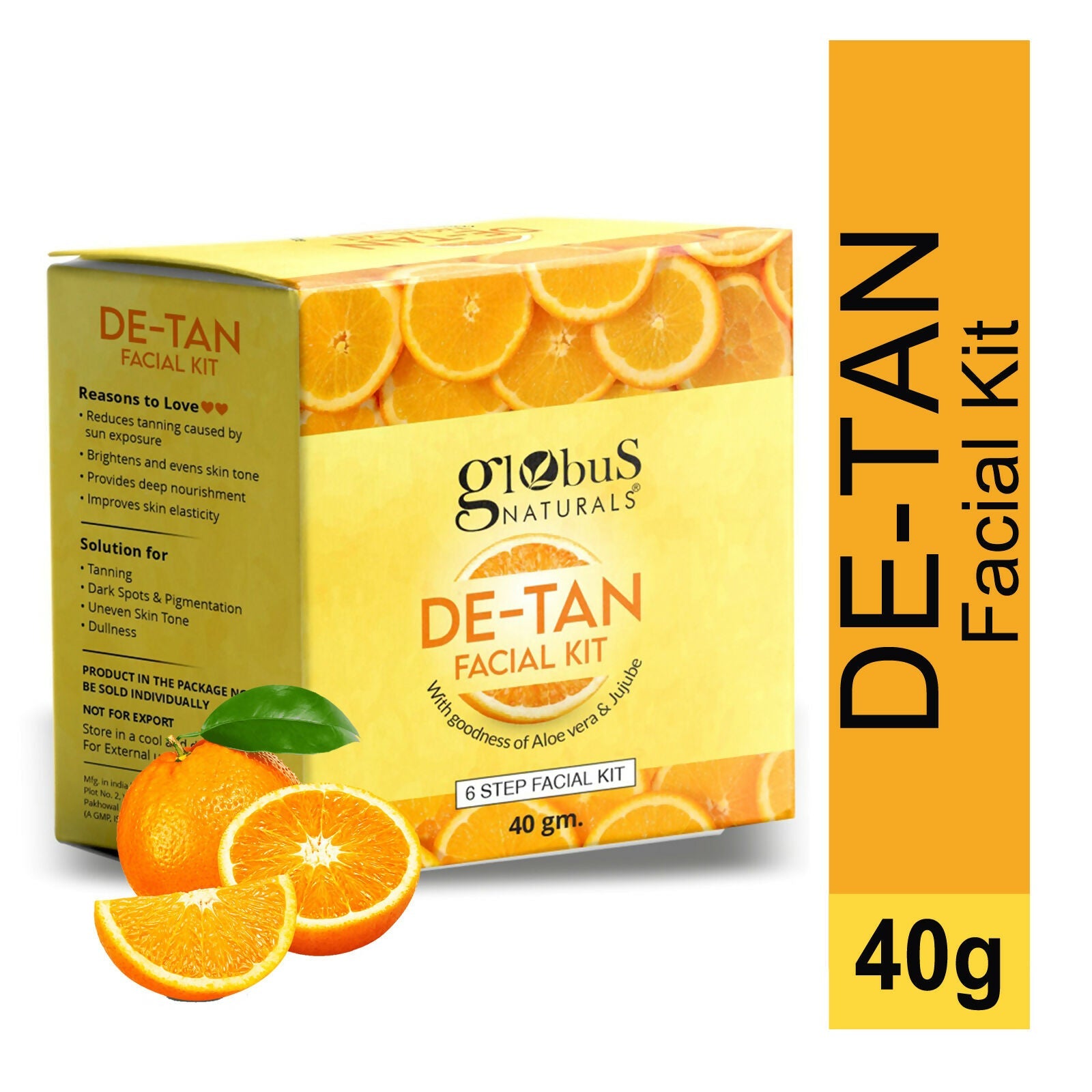 Globus Naturals De-Tan 6 Step Facial Kit