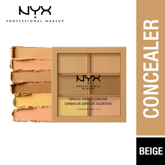 NYX Professional Makeup Conceal, Correct, Contour Palette - 3CP02 Medium/Moyen Main Image