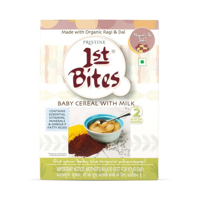 Pristine 1st Bites Baby Cereal Stage-2 Organic Ragi & Dal Hover Image
