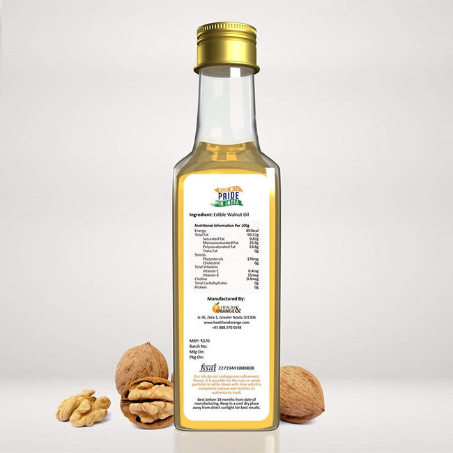 H&O 100% Pure Cold Pressed Edible Walnut Oil Hover Image