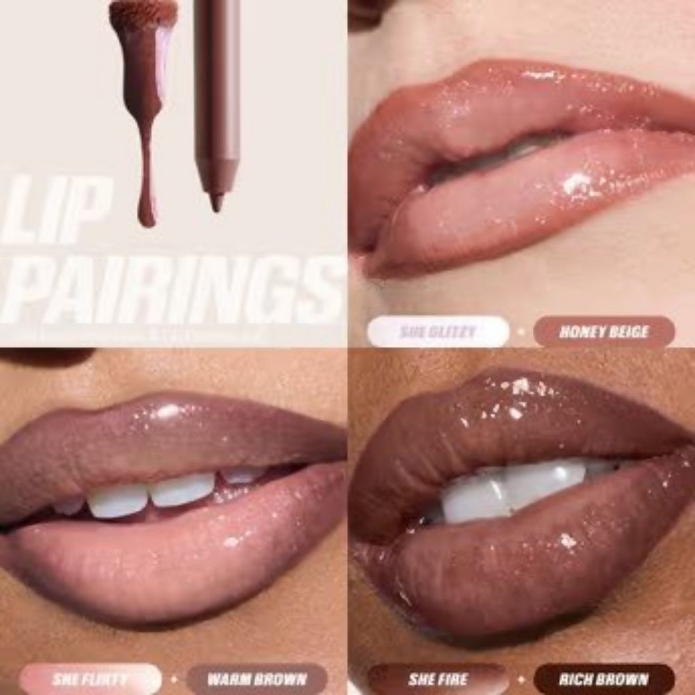Huda Beauty Icy Nude Faux Filler Lip Gloss - She Flirty