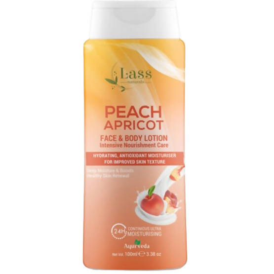 Lass Naturals Peach Apricot Face & Body Lotion Hover Image