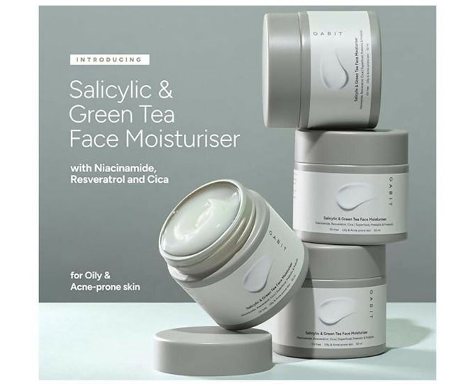 Gabit Salicylic Acid & Green Tea Face Moisturiser For Acne, Blackheads & Open Pores Main Image
