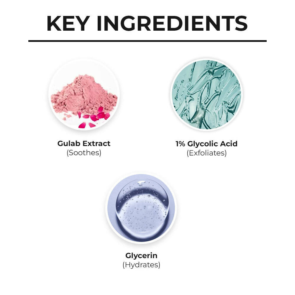 Dr. Sheth's Gulab & Glycolic Acid Exfoliating Body Wash For Smoother Even-Toned Skin With Gulab Extract For All Skin Types