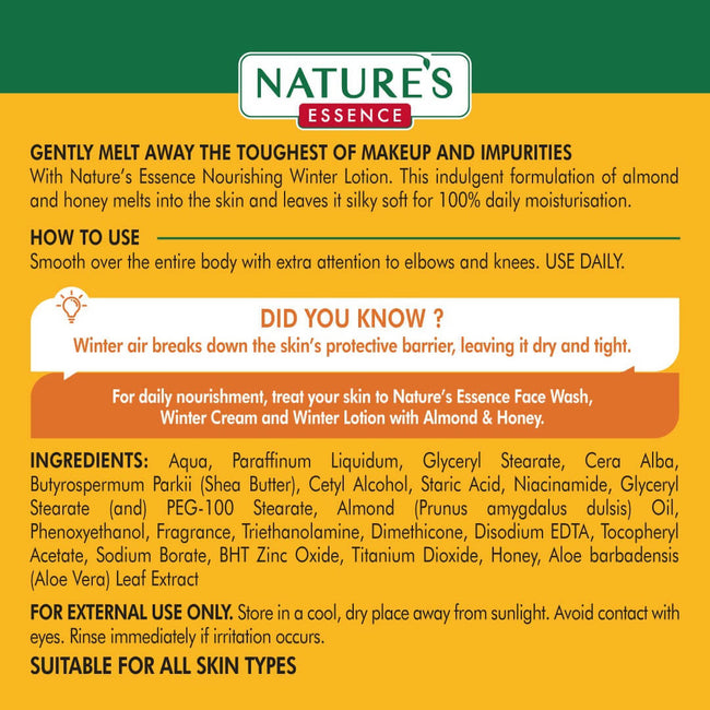 Nature's Essence Nourishing Winter Lotion (Almond & Honey) Main Image