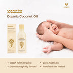Maate Organic Coconut Oil | Extra Virgin Cold Pressed For Baby Body Massage & Hair Care Oil