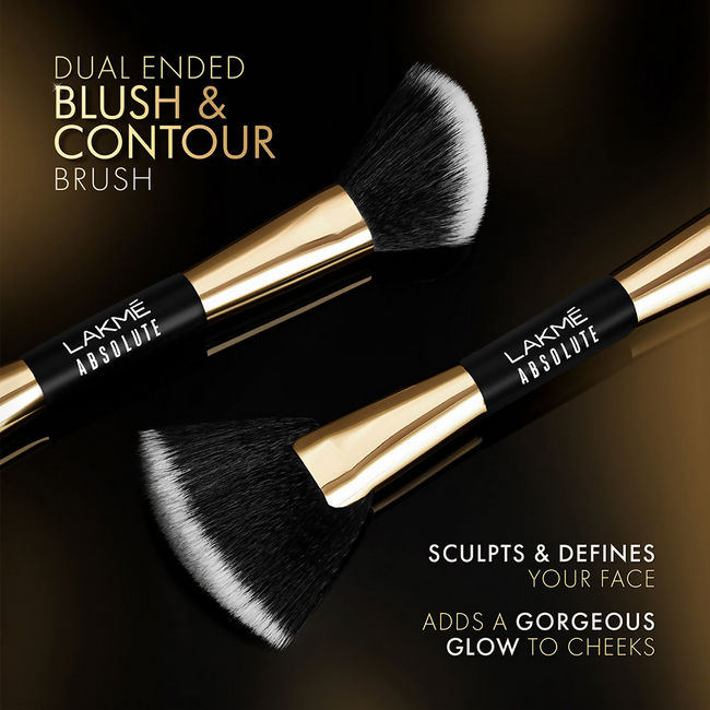 Lakme Absolute Makeup Master Tools - Dual Ended Blush And Contour Brush Main Image