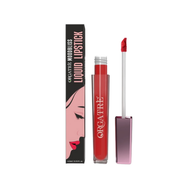 Orgatre Moodbliss Waterproof Glossy Liquid Lipstick - Saffron Allure Hover Image