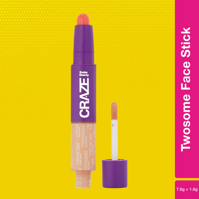 Swiss Beauty Craze Twosome Face Stick 2-In-1 Beauty Wand Concealer and Blush - 3 Medium - Pink Main Image