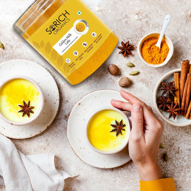 Sorich Organics Chocolate Badam Milk Golden Latte Jars Combo Main Image