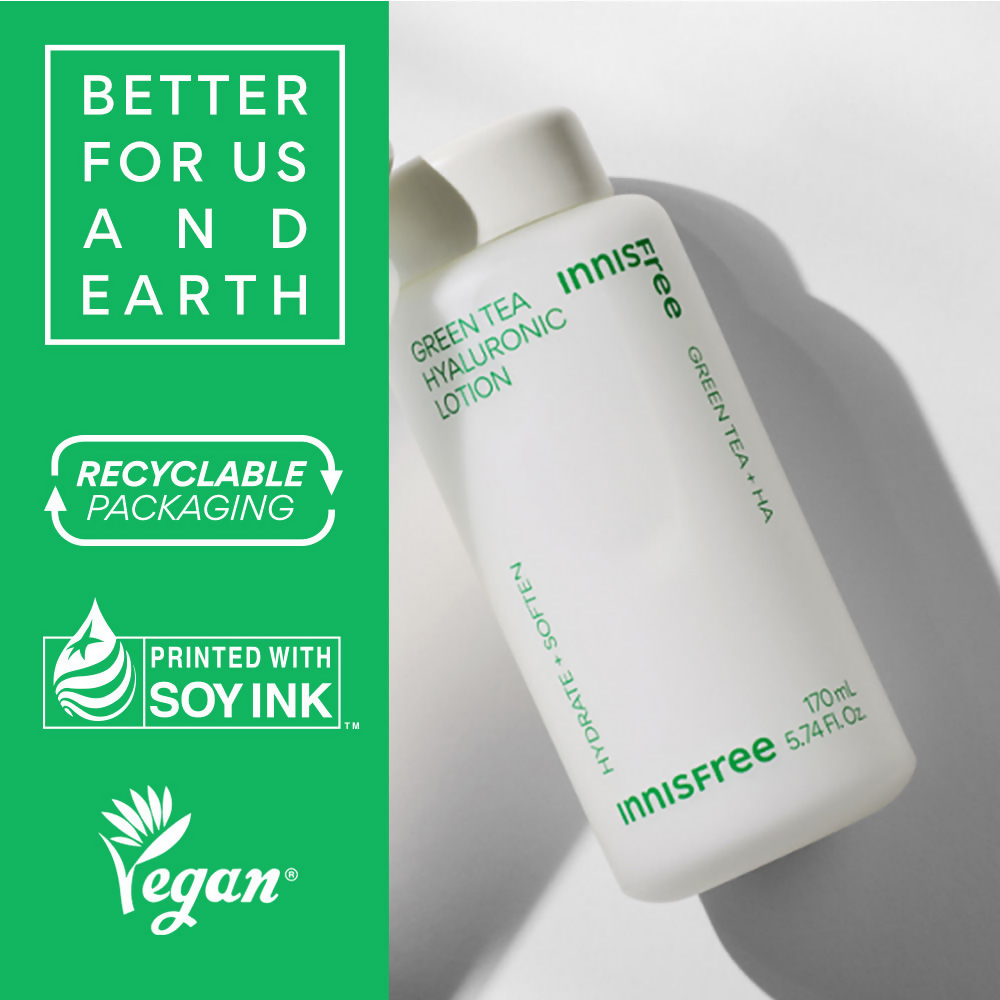 Innisfree Green Tea Hyaluronic Lotion For Refreshing & Dewy Finish