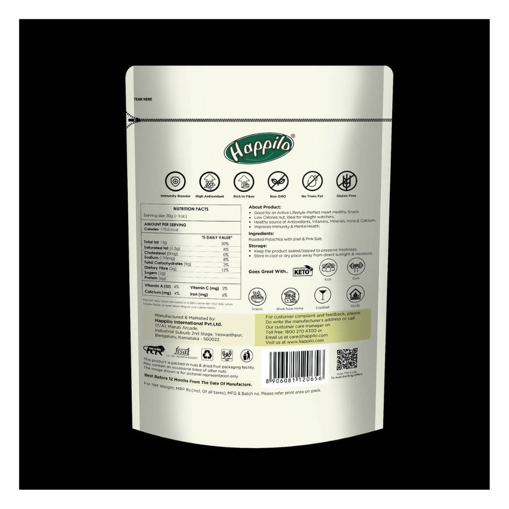 Happilo Freshly Roasted & Salted California Pistachios