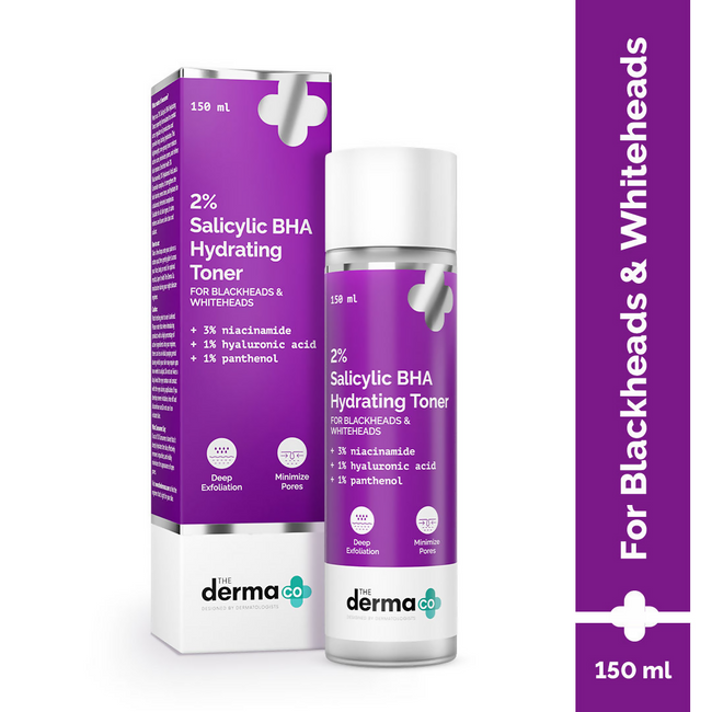 The Derma Co 2% Salicylic BHA Hydrating Toner Main Image
