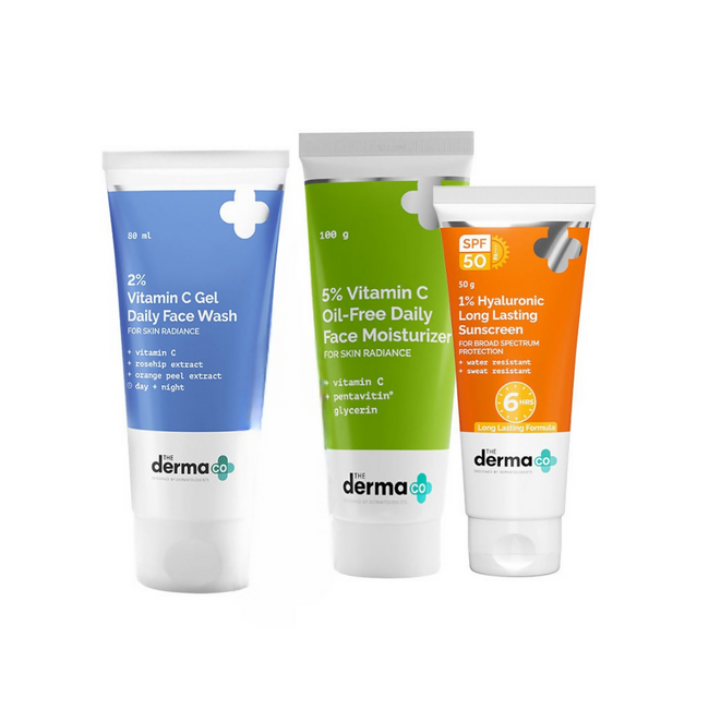 The Derma Co I-Beauty Glow CMS (Cleanser, Moisturizer, Sunscreen) Combo Hover Image
