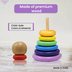 Matoyi Rainbow Colored Ring Stacker Toy For Kids