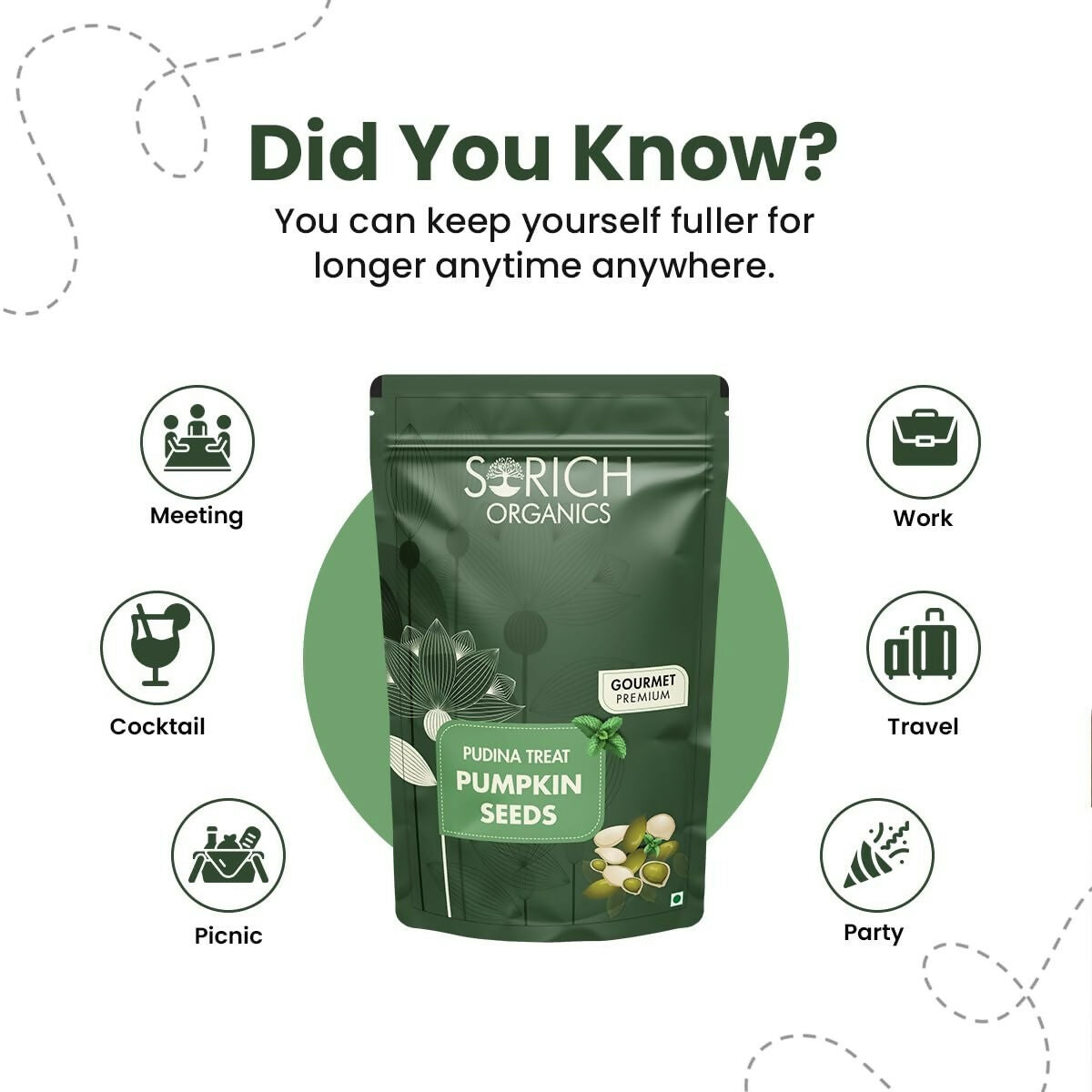 Sorich Organics Pudina Treat Pumpkin Seeds