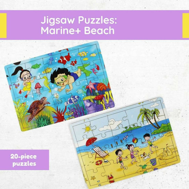 Matoyi Jigsaw Puzzles For Kids: Beach And Marine Hover Image