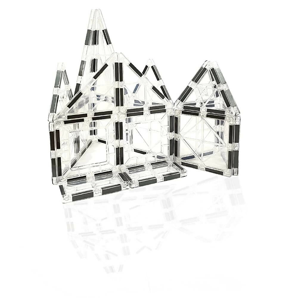 Kipa MagPlay Crystal 28 Pieces Magnetic Tiles, Set, Constructing and Creative STEM Toy with Smart Outdoor BagPack for Game for Boys Girls