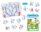 Braintastic Educational Game: Math Master (6-99 Years) Write & Wipe Reusable Activity Sheets with Free Puzzle for Kids