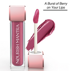 Nourish Mantra Liquid Lipstick Creamy Matte with SPF / Water Proof, Smudge Proof Shade-Berry Dhamaka