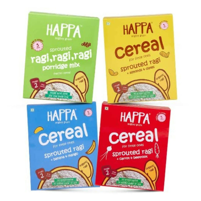 Happa Organic Baby Food, All Porridge Combo, 6 Months Hover Image