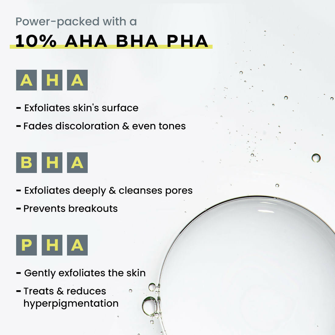 Hyphen By Kriti Sanon Resurfacing 10% AHA BHA PHA Exfoliator With 20% Pineapple Extract, Smoothens Texture, Unclogs Pores, Non-irritating
