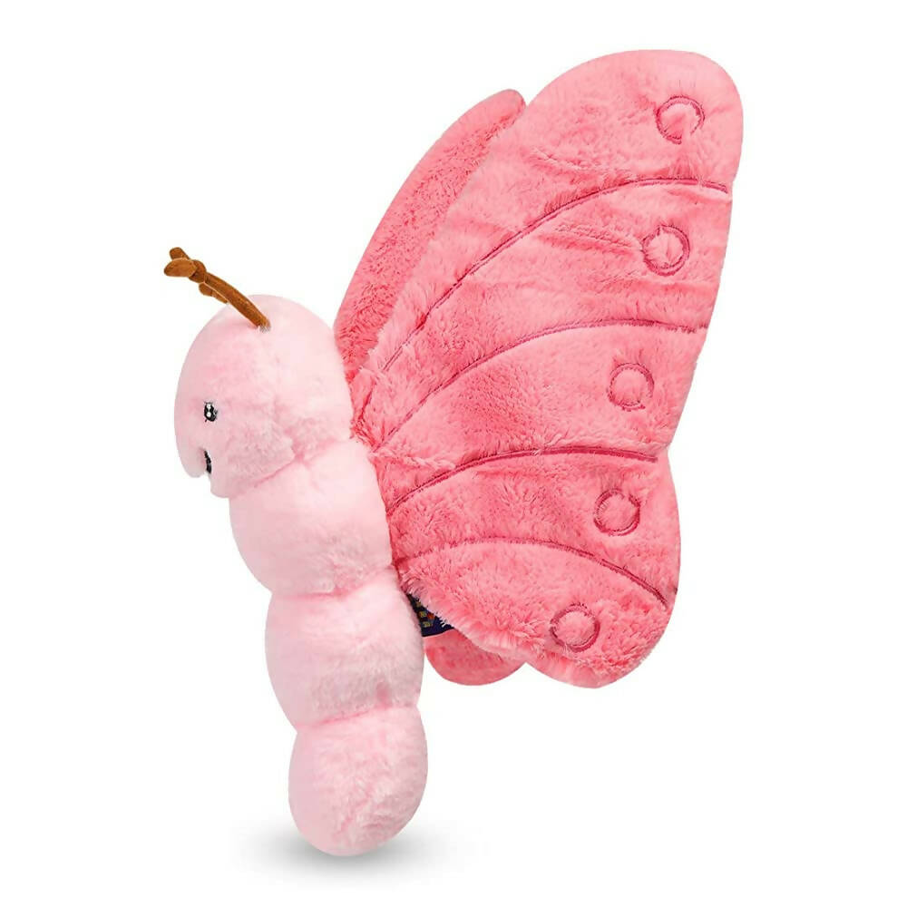 Webby Soft Butterfly Plush Pink Toy for Kids- 40 cm