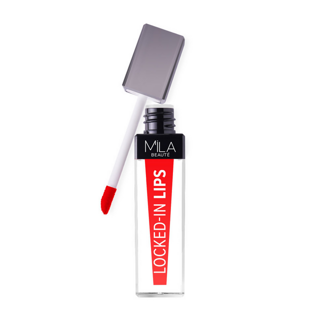 Mila Beaute 12 Hr Non-Transfer Locked-In Liquid Lipstick - Cherry Sundae Hover Image