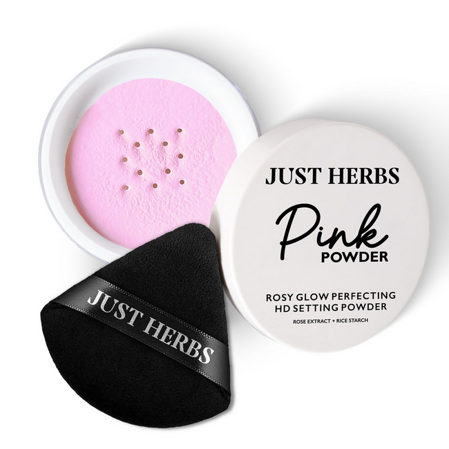 Just Herbs HD Setting Loose Powder - Pink Hover Image