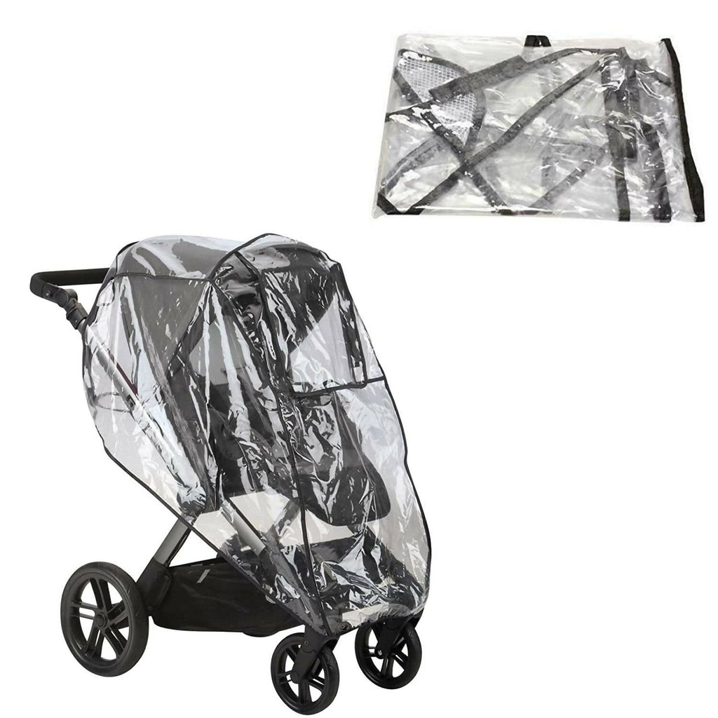 Safe-O-Kid Waterproof Transparent Rain Cum Shield Cover for Baby Pram & Strollers